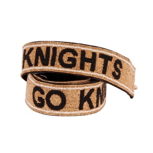 สายกระเป๋าทรงสี่เหลี่ยมผืนผ้าสไตล์สปอร์ต ประดับลูกปัดผ้าฝ้าย Go Knights งานแฮนด์เมด เหมาะสำหรับตกแต่งกระเป๋าส่วนตัว - Product Image 1