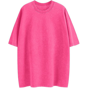 T-shirts pour hommes tendance, effet délavé, 100% coton, été, streetwear, t-shirt lourd - Product Image 1