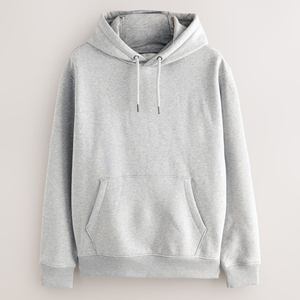 <b>Men's</b> Heather <b>Grey</b> Hooded <b>Sweatshirt</b> Cotton French Terry Pullover with Front Pocket Casual Regular Fit - Product Image 6