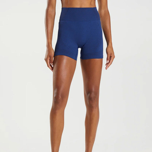 Custom Women Yoga Shorts OEM Nylon Spandex Fabric High Waist Gym Fitness Workout Shorts Sports Leggings Manufacturer Supplier - Product Image 1