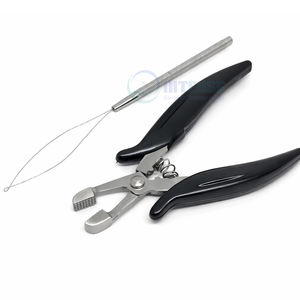 Alicates de Acero Inoxidable de 6 Pulgadas de Grado Profesional para Eliminar Uniones de Queratina, con Ranuras Horizontales y Aguja Extractora, Ligeros para el Cabello - Product Image 6