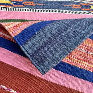 Alfombra de algodón de diseño moderno de 2x6 pies, alfombra Dhurrie Kilim para pasillo o estilo de cabecera - Product Image 3