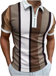 เสื้อโปโลชายแขนสั้นลายทาง ผ้าทอสีดำ ขาว เทา ทรงปกติ สั่งทำได้ - Product Image 4