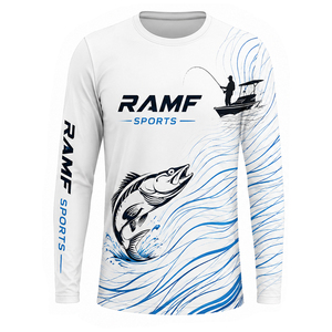 Camisa de Pesca de Manga Larga de Alto Rendimiento, Transpirable, de Secado Rápido, Antibacteriana, UPF50, 100% Poliéster, 160g, de Alta Calidad y en Tendencia - Product Image 1