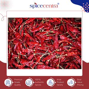 Chile en Tallo Entero Seco 100% Puro de Excelente Calidad, Hecho en India, el Más Vendido, para Uso en Cocina, con 12 Meses de Vida Útil - Product Image 2