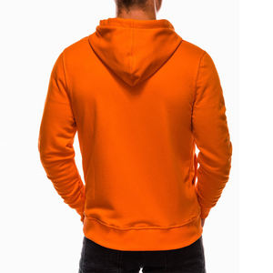 Solid Color Fleece Casual Spring Wear <b>Zip</b>-Up Embroidered Regular Fit Long Sleeve Cotton + Fleece Knitted Hoodie Sweatshirt - Product Image 2