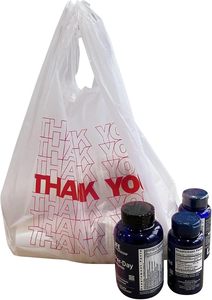 TashiBox 1000 Count Plastic Shopping Bags Thank You Bags Reusable Disposable Grocery Bags 11.5" X 6.25" X 21" 15mic 0.6 Mil HDPE - Product Image 4