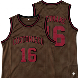 Manufactured Mens Custom Sublimated Breathable <b>Basketball</b> Jersey Front Logo Personalized Team Name Number Mesh Sleeveless V-Neck - Product Image 1