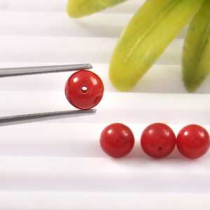Billes rondes lisses en corail naturel de 10 mm, sphères de guérison, pierres précieuses en vrac pour la fabrication de bijoux, lot en gros - Product Image 2