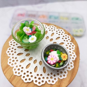 ดินโพลิเมอร์รูปดอกไม้ขนาดเล็ก อุปกรณ์ตกแต่งบ้านตุ๊กตา คละสี งานฝีมือ DIY สำหรับเด็กอายุ 14 ปีขึ้นไป - Product Image 4