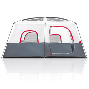 Tenda 430*430*210cm in Tessuto Poliestere Rosso e Bianco con Pali in Fibra di Vetro, Capacità 14 Persone per Campeggio - Product Image 6