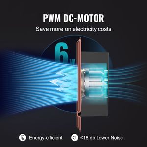 Ventilatore Booster per Bocchette di Ventilazione dal Design Moderno con Termostato a Controllo Remoto, Silenzioso, per Bocchette di 4FT X 10FT - Product Image 3