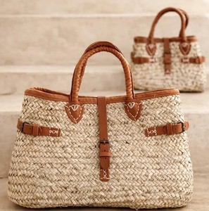 Handmade Moroccan <b>Straw</b> <b>Bag</b> _ Natural <b>Straw</b> Tote for Summer & Beach _ Boho Woven Chic Basket - Product Image 1