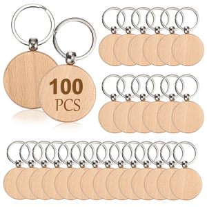 Lotes de llaveros de madera sin pintar, formas de madera para manualidades, en pulgadas, para pintar, arte con resina, decoupage y bricolaje - Product Image 4