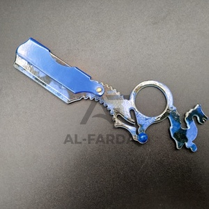 Wholesale High Quality Changeable Blade Barber Stainless Steel Double <b>Ring</b> Replaceable Blade Barber Finger Razor - Product Image 4