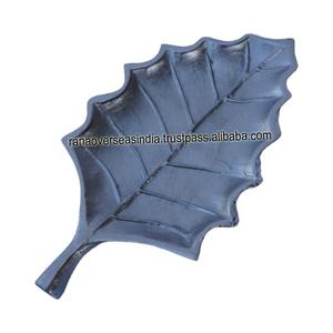 Plateau de fruits secs en métal en forme de feuille plateau de service de vente chaude pour hôtel restaurant plateaux personnalisés du fournisseur - Product Image 5