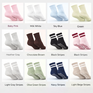 Dual Direction Inside Grip Free Design Custom LOGO Pilates <b>Socks</b> Women Yoga Barre Anti Slip Gym Indoor Daily 100% Cotton - Product Image 6