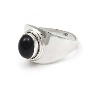 Natural Oval Cut Black Onyx Gemstone <b>Ring</b> Handmade 925 Sterling <b>Silver</b> Jewelry For <b>Men</b> And Women Birthstone Bohemian Jewelry - Product Image 2