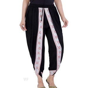 Women Readymade Stitched Cotton/Rayon Solid Full Length Lace Loose Fit Plain <b>Dhoti</b> Pant/<b>Salwar</b>/ Pack - Product Image 4