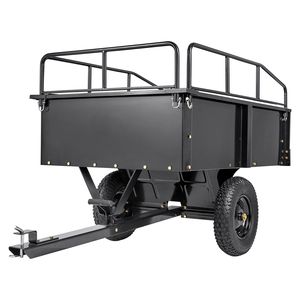 Carrello Ribaltabile in Acciaio da 750 libbre con Sponde Rimovibili, Rimorchio ATV da 15 piedi cubi per Giardino e Uso Intensivo per Falciatura del Prato - Product Image 2