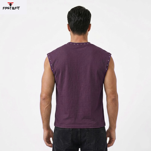 Custom Logo High Quality Casual Fashion 2026 New Design Men's Sleeveless Fitness Gym Tank <b>Top</b> Breathable Quick Dry Anti-Pilling - Product Image 2