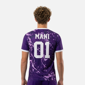 เสื้อแฮนด์บอลผ้าโพลีเอสเตอร์ตาข่ายสำหรับผู้ชาย แห้งเร็ว ระบายเหงื่อได้ดี ทรงพอดีตัว คอกลม รับสกรีนโลโก้ ชุดทีม - Product Image 6