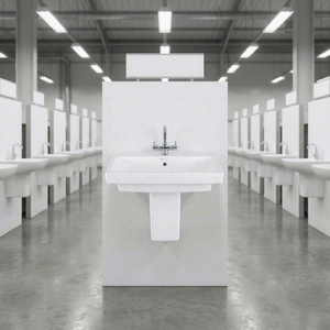 Ceramic Bathroom Wash Basin From Indian Factory Best Quality Lavabo Washbasin Half Pedestal Top Grade Sanitary Ware - Product Image 6