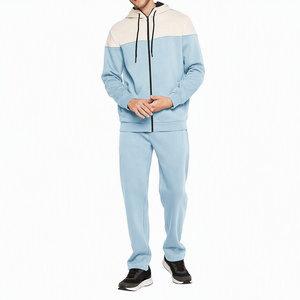 Precio al por mayor: Chándal liso para hombre con cremallera, de poliéster, tela personalizada, sudadera y pantalón jogger. Chándal prémium de poliéster para hombre. - Product Image 5