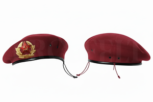 Custom Hand Embroidered Wool Beret Cap Classic Flat Top <b>Hat</b> Adjustable Outdoor Fashion Headwear Premium Quality Uniform Caps - Product Image 3