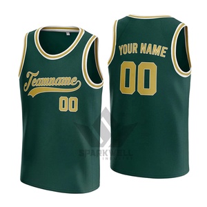 Custom Green Basketball Jersey Teamname 00 Front Logo Sublimated Mesh <b>Tank</b> Top Unisex Breathable Adult Size All Seasons 220g - Product Image 1