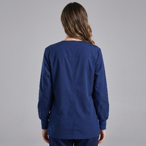 Cardigan unisexe dégradé à manches longues, tissé, respirant, à simple boutonnage, pour le personnel médical - Product Image 2