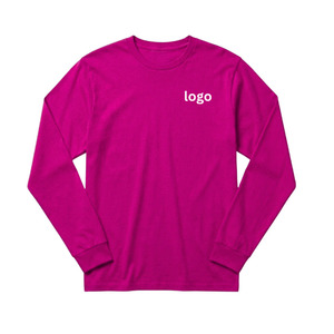Camiseta Lisa de Manga Larga al por Mayor, 100% Algodón Peinado, Cuello Redondo, Personalizable con Logotipo, Camisetas para Hombre, Camiseta de Peso Pesado - Product Image 3
