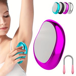 ยางลบขนคริสตัลแบบพกพาใช้ซ้ำได้เครื่องกำจัดขนสำหรับกำจัดขนตามร่างกายเครื่องกำจัดขนแบบอ่อนพร้อมกระจกแต่งหน้า - Product Image 3