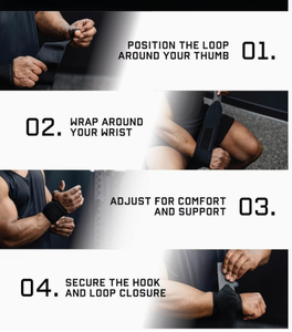 Ensemble de sangles de poignet personnalisées pour l'entraînement en salle de sport, la musculation, sangles de levage ajustables, design de soutien durable pour hommes et femmes - Product Image 4