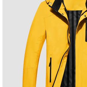 Veste coupe-vent unisexe de qualité supérieure, légère, imperméable, avec fermeture éclair, grande taille, capuche amovible, pour la randonnée, la pêche, les voyages en plein air - Product Image 3