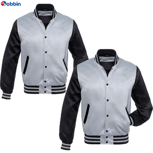 Good Design Unisex <b>Baseball</b> Varsity <b>Jacket</b> Plus Size Letterman College Winter 100% Silk Quick Dry Windproof Casual Solid Color - Product Image 5