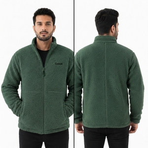 Men's Sherpa <b>Jacket</b> Premium Warm <b>Fleece</b> <b>Lining</b> Stylish Casual Outdoor <b>Jacket</b> <b>with</b> OEM Size Private Label Wholesale Custom - Product Image 6