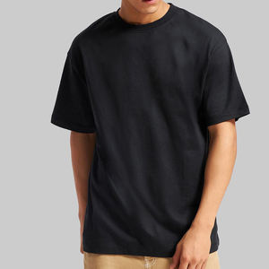 T-shirt à manches courtes pour homme, col rond, coupe classique, décontracté, 100% coton jersey tricoté, couleur unie - Product Image 1