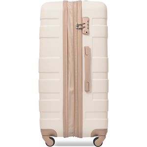 Nuovo modello 3 pezzi espandibile ABS Hardshell set di bagagli resistente 20 ''24'' 28 ''valigia TSA lucchetto oro avorio Spinner ruote - Product Image 4