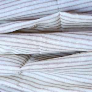 Tissu en lin 100% naturel, biologique, écologique, tissé à la main, respirant, séchage rapide, poids moyen, chemises, robes, rideaux, rayures - Product Image 1