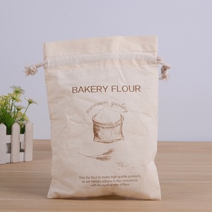 Sac d'emballage alimentaire en coton écologique réutilisable, sacs en tissu tissé pour viande, sacs en coton à cordon avec logo personnalisé, sacs pour céréales - Product Image 3