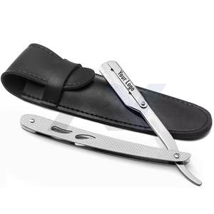 Rasoirs de barbier en acier inoxydable à prix abordable, étui en cuir, meilleur prix, fournisseur en gros, marque OEM, prix de gros - Product Image 1