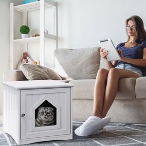 Comodino Multifunzionale e Cuccia per Gatti 2-in-1, Arredo per Animali Domestici Resistente alle Intemperie - Product Image 5