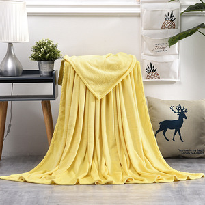 Factory Supply Plain Flannel Fleece Blanket Soft Hotel <b>Throw</b> Blanket <b>Autumn</b> Winter Wholesale OEM ODM - Product Image 2