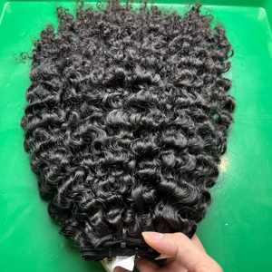 Venta al por mayor Birmano Rizado Color Natural Vietnamita Raw Virgin Extensiones de Cabello Humano Paquetes de Alta Calidad - Product Image 4