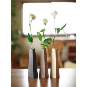 Vase élégant en bambou et en bois pour l'accentuation du salon, décoration élégante pour la maison - Product Image 5