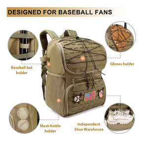 Sac à dos de baseball et softball personnalisé pour équipes sportives professionnelles et jeunes, vente en gros - Product Image 5
