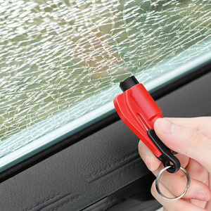 Outil de survie 2-en-1 porte-clés Dericsson : Couteaux et outils, marteau de sécurité automobile, coupe-ceinture de sécurité, accessoires de camping et de randonnée - Product Image 4
