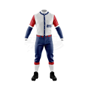 Maillot de baseball personnalisé pour homme, manches longues, impression par sublimation, polyester anti-humidité, uniforme adulte, coupe régulière, numéros d'équipe - Product Image 5