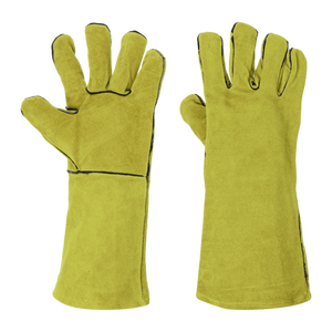 Gants de sécurité en cuir de vachette rouge de qualité supérieure, anti-choc, résistants à l'abrasion, robustes, pour la lutte contre les incendies, protection des mains et des bras - Product Image 3